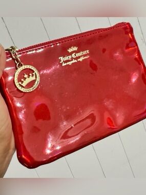 Juicy Couture Red Patent Wristlet Makeup Pouch